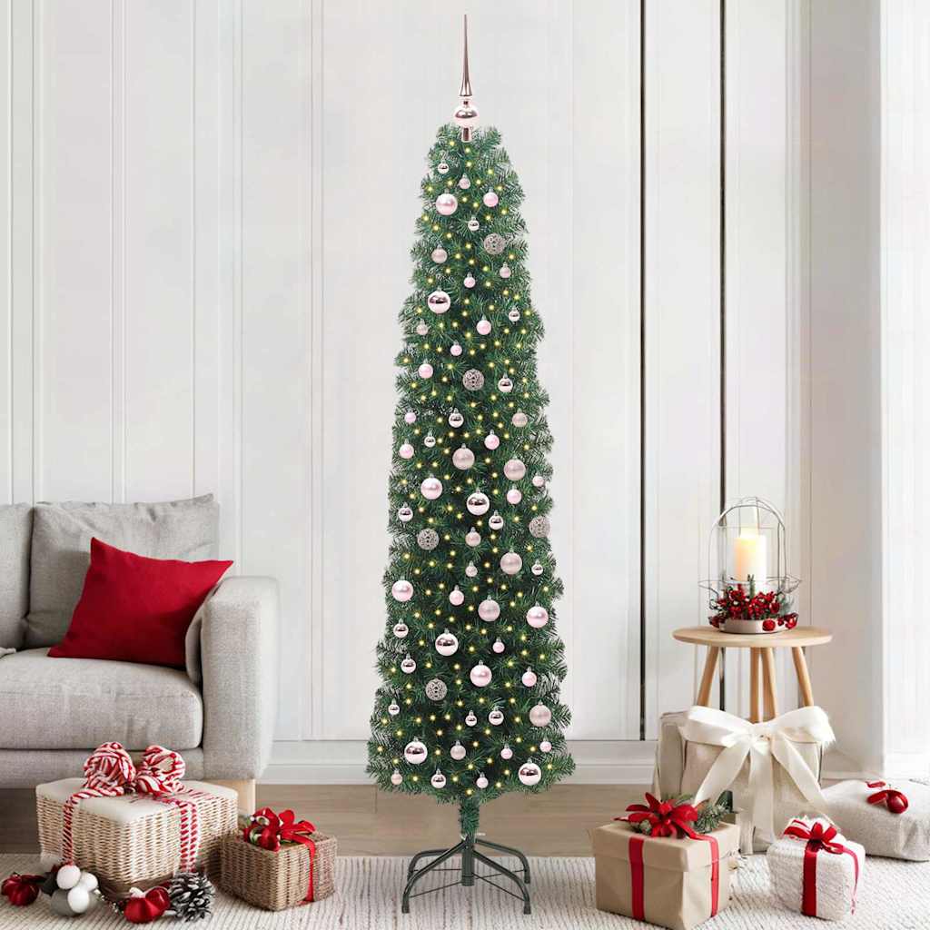 Sapin De Noël Artificiel Pvc Et Acier Et Plastique Vert
