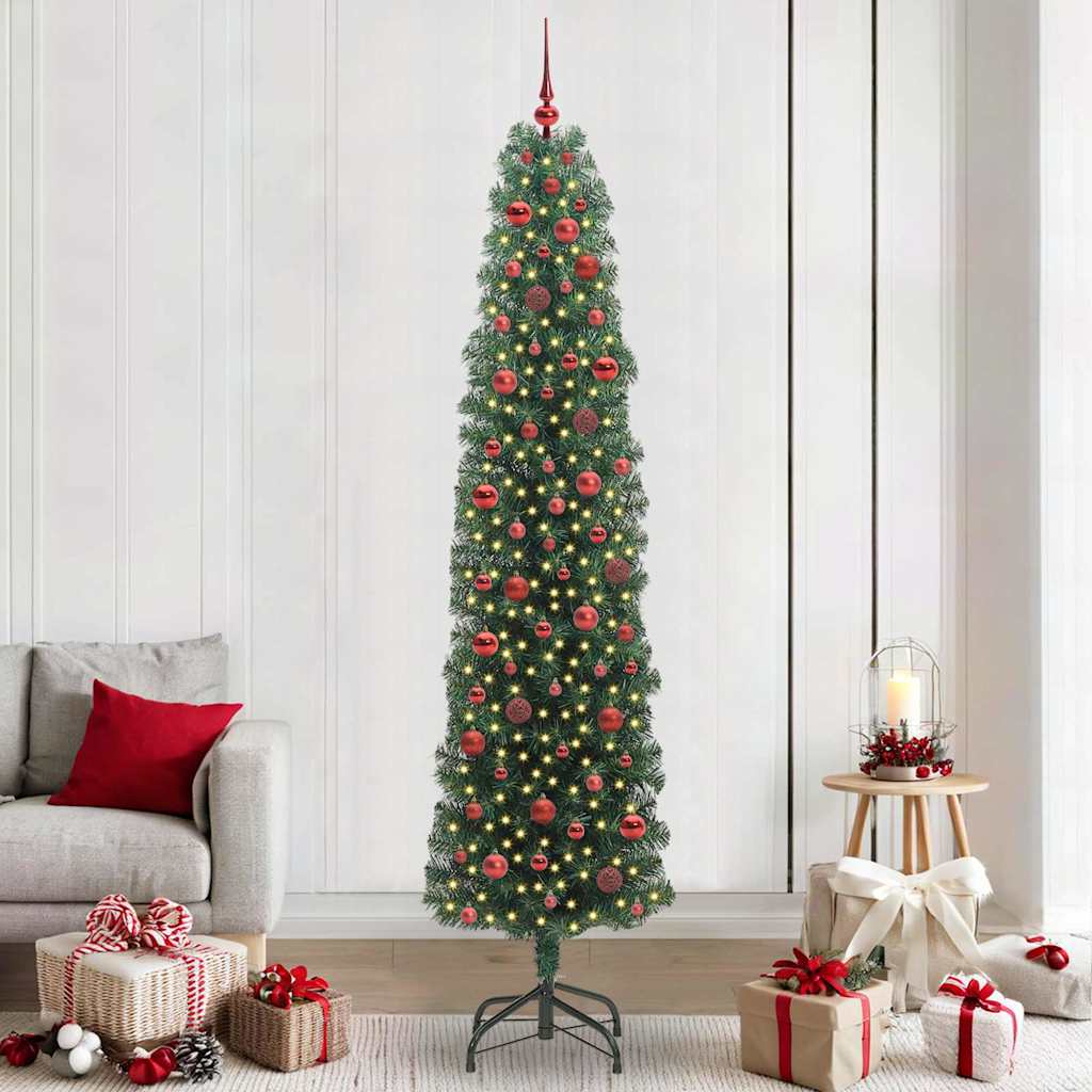 Sapin De Noël Artificiel Vert Pvc Et Acier Et Plastique