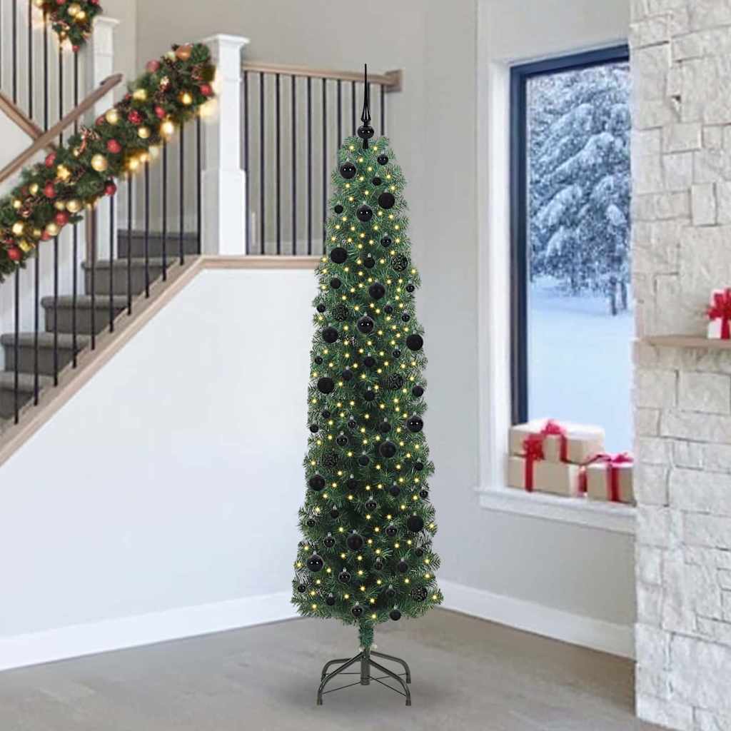 Sapin De Noël Artificiel Vert Pvc Et Acier Et Plastique