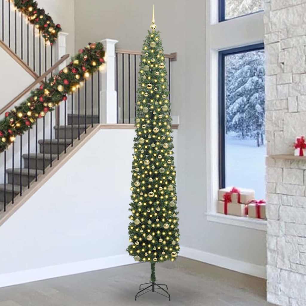 Sapin De Noël Artificiel Vert Pvc Et Acier Et Plastique