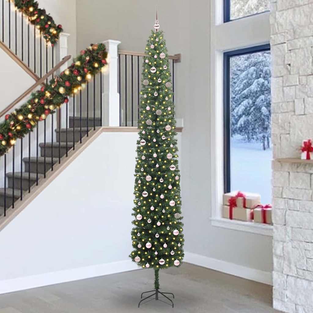 Sapin De Noël Artificiel Vert Pvc Et Acier Et Plastique