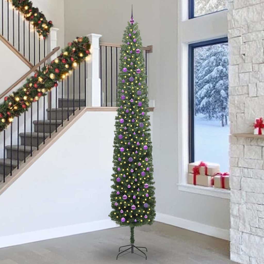 Sapin De Noël Artificiel Vert Pvc Et Acier Et Plastique