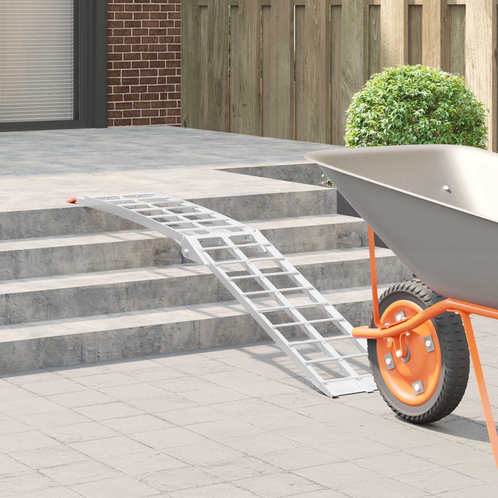 Rampe De Moto Argenté 340 Kg Par Pièce Aluminium