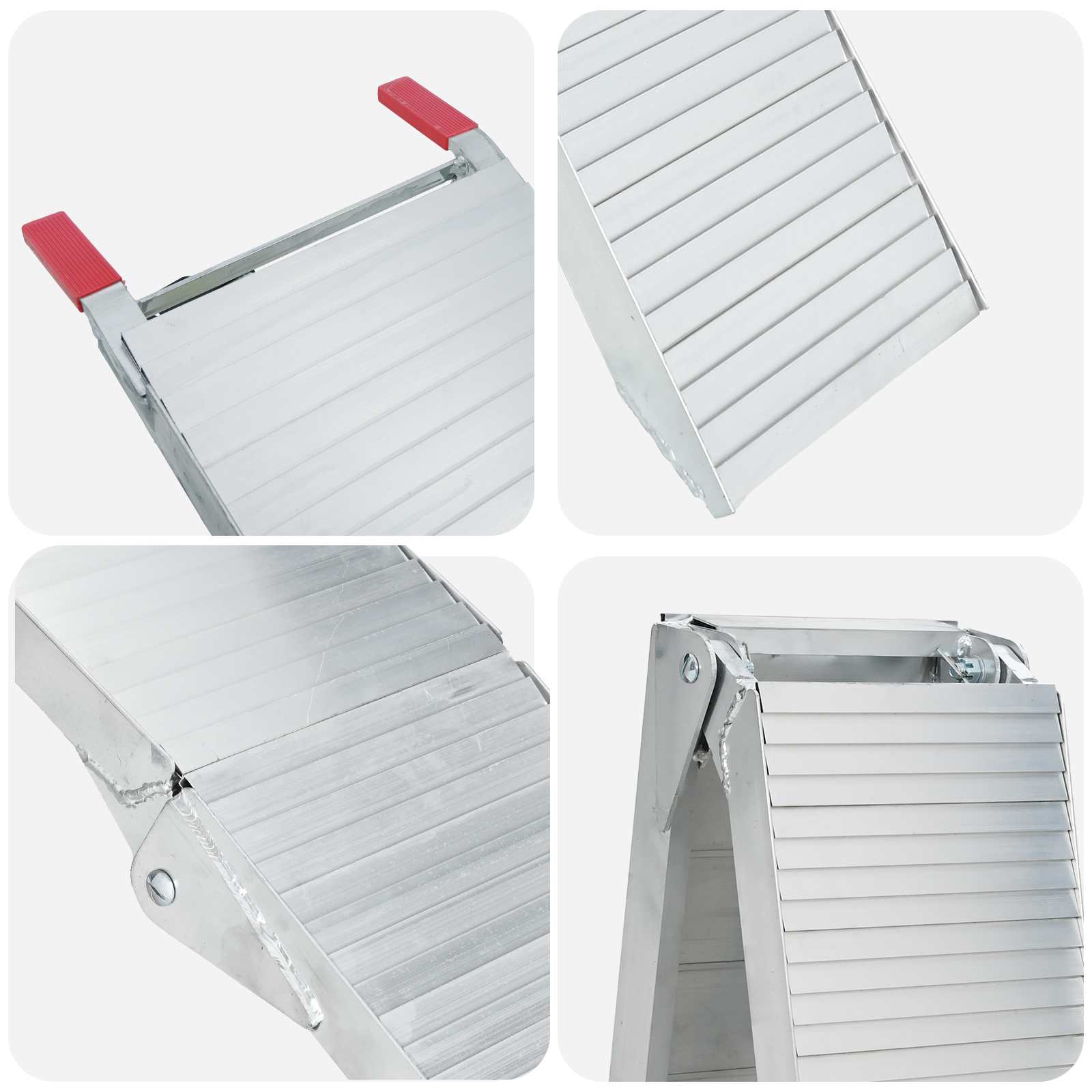 Rampe De Moto 680 Kg 2 Pc Argenté 680 Kg Aluminium