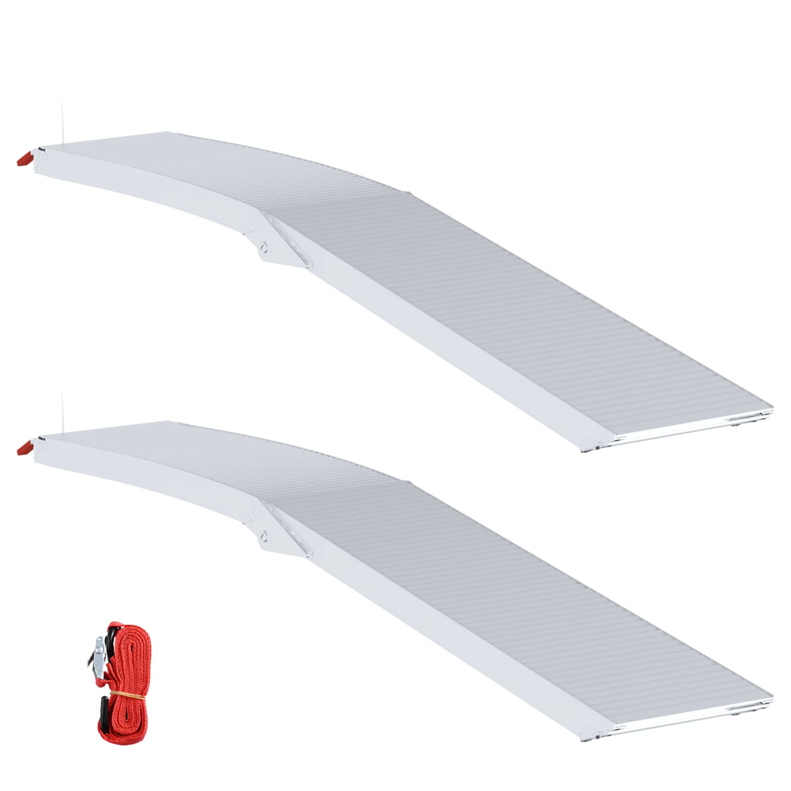 Rampe De Moto 680 Kg 2 Pc Argenté 680 Kg Aluminium