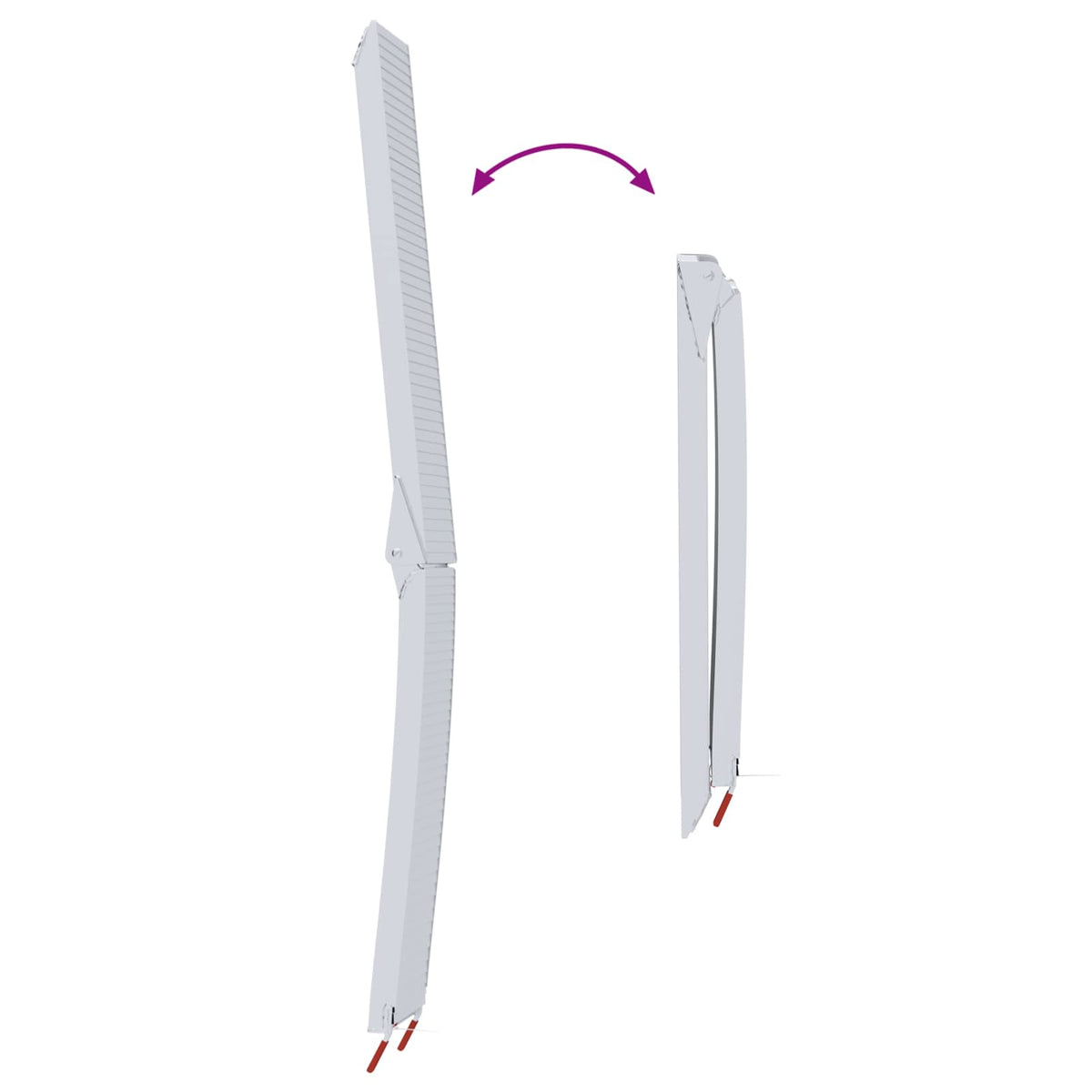 Rampe De Moto 680 Kg 2 Pc Argenté 680 Kg Aluminium