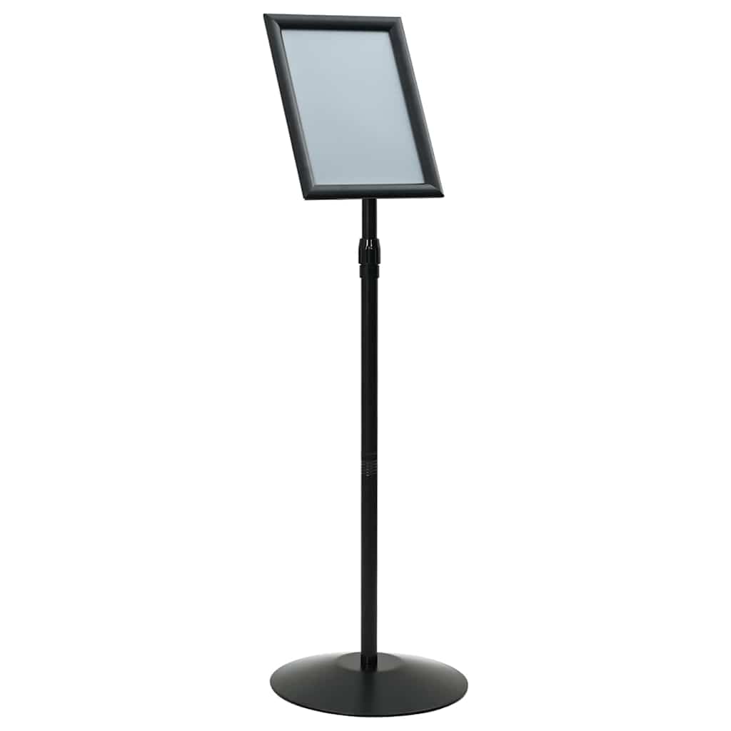 Stand De Poster Sur Pied Argenté Pvc Et Acier
