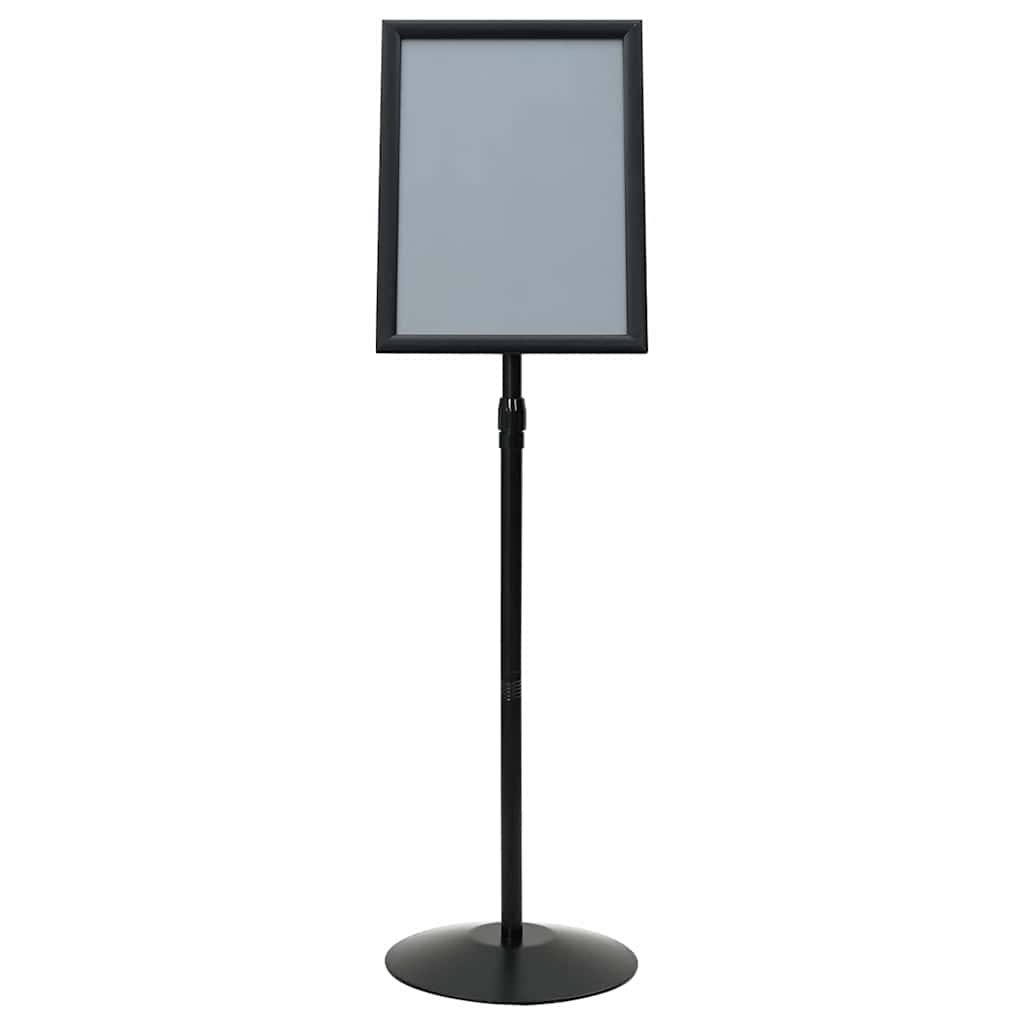Stand De Poster Sur Pied Argenté Pvc Et Acier