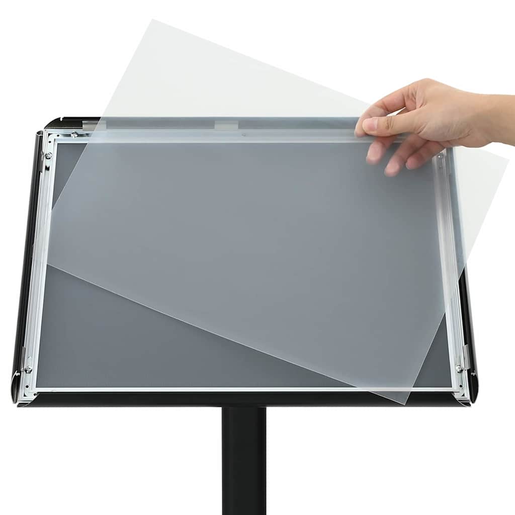 Stand De Poster Sur Pied Argenté Fonte