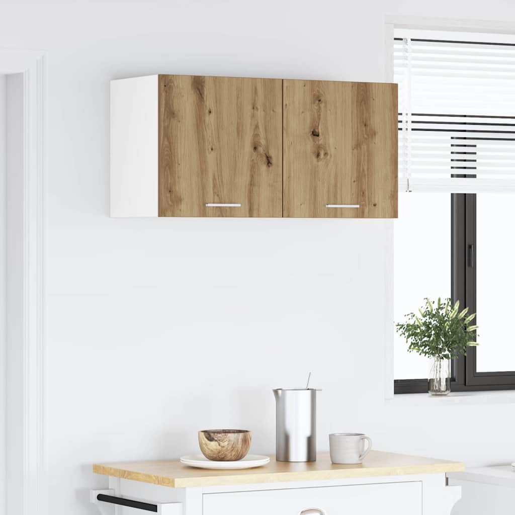 Armoire Suspendue Chêne Artisanal 80 X 31 X 40 Cm