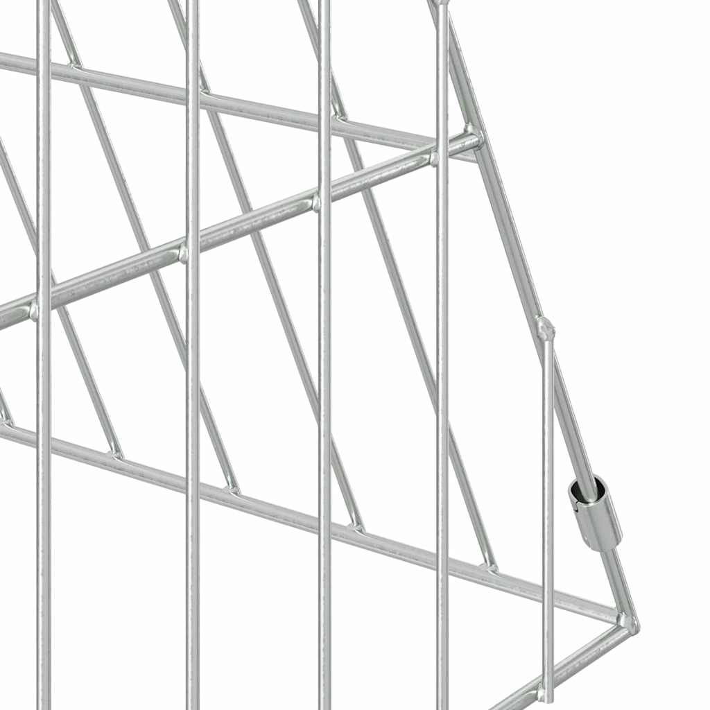 Cage Pour Lapins Argenté 215 X 55 X 55 Cm Acier Galvanisé