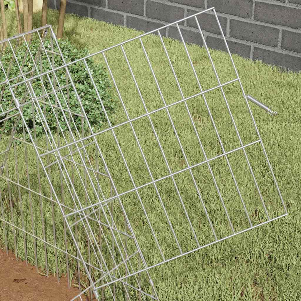 Cage Pour Lapins Argenté 215 X 55 X 55 Cm Acier Galvanisé