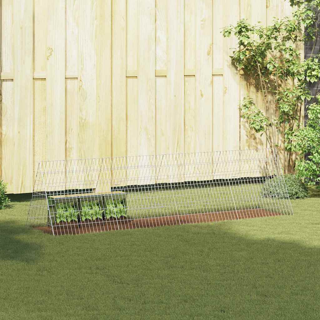 Cage Pour Lapins Argenté 215 X 55 X 55 Cm Acier Galvanisé