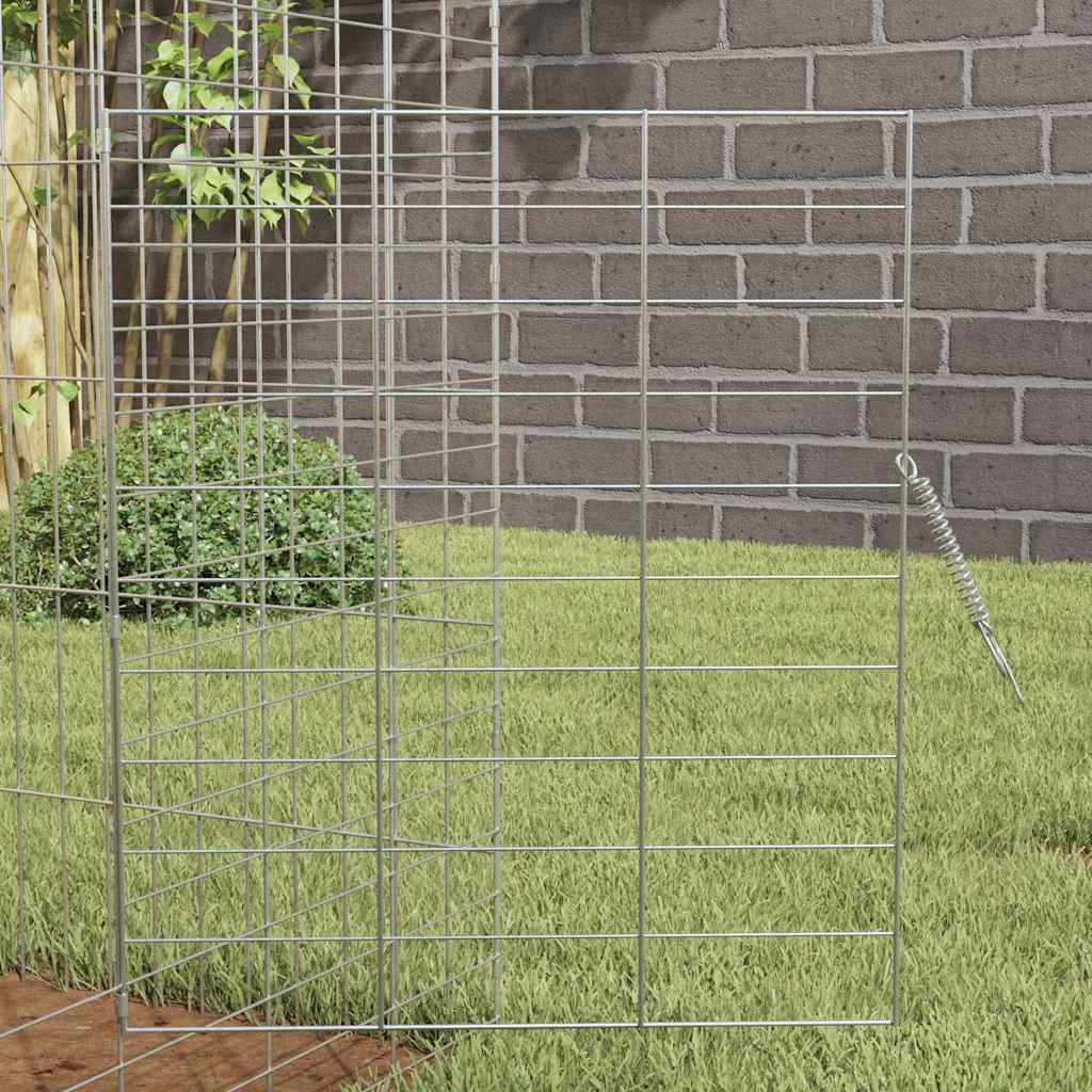 Cage Pour Lapins Argent 100 X 78 X 78 Cm Acier Galvanisé