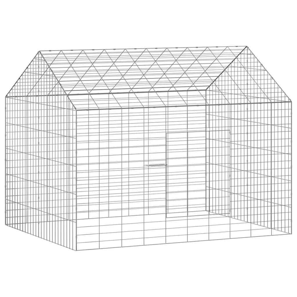 Cage Pour Lapins Argent 100 X 78 X 78 Cm Acier Galvanisé