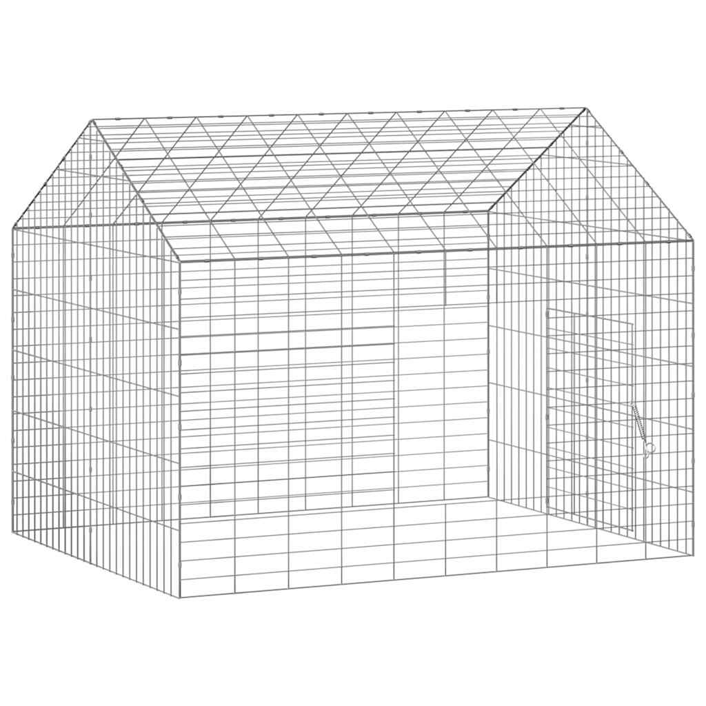 Cage Pour Lapins Argent 100 X 78 X 78 Cm Acier Galvanisé