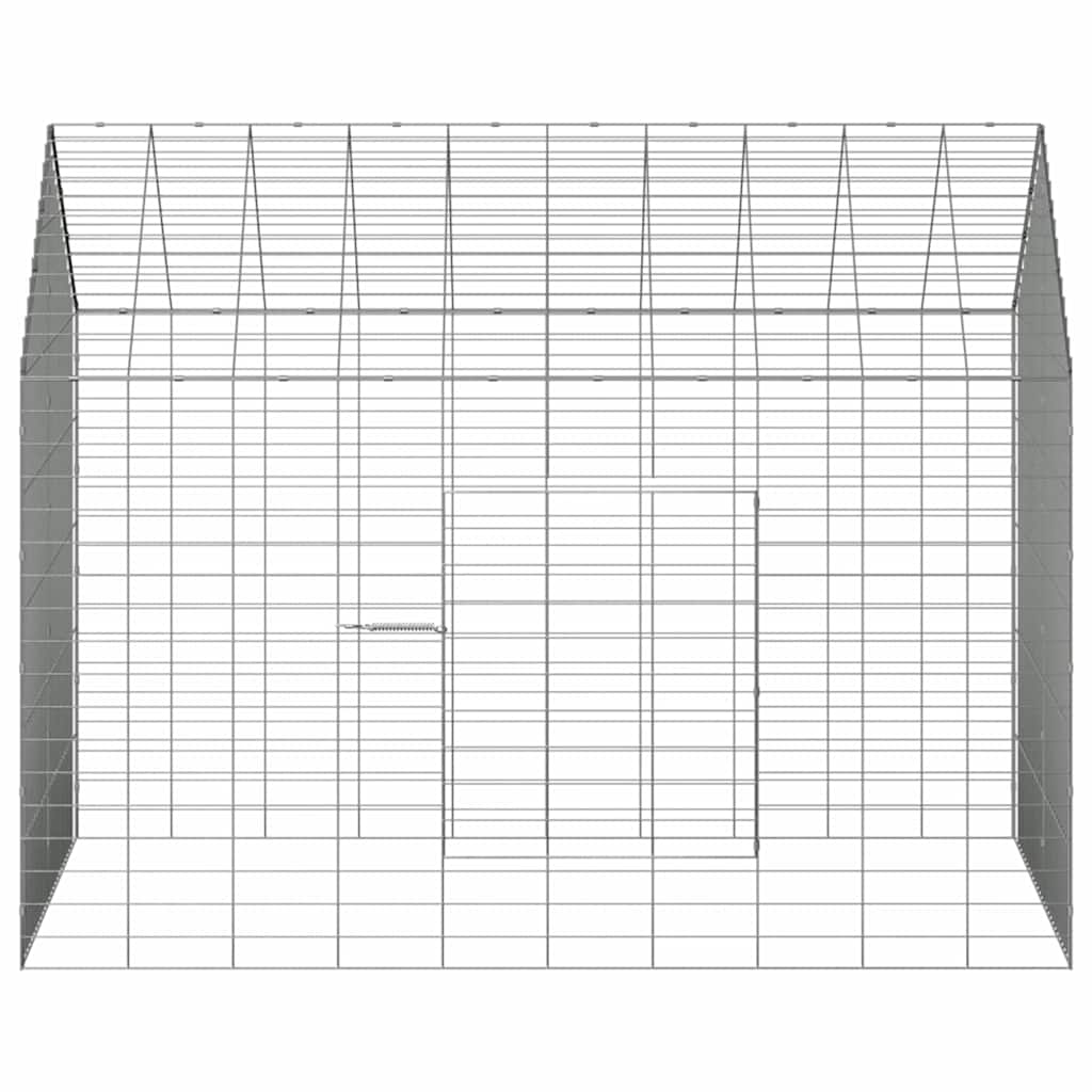 Cage Pour Lapins Argent 100 X 78 X 78 Cm Acier Galvanisé