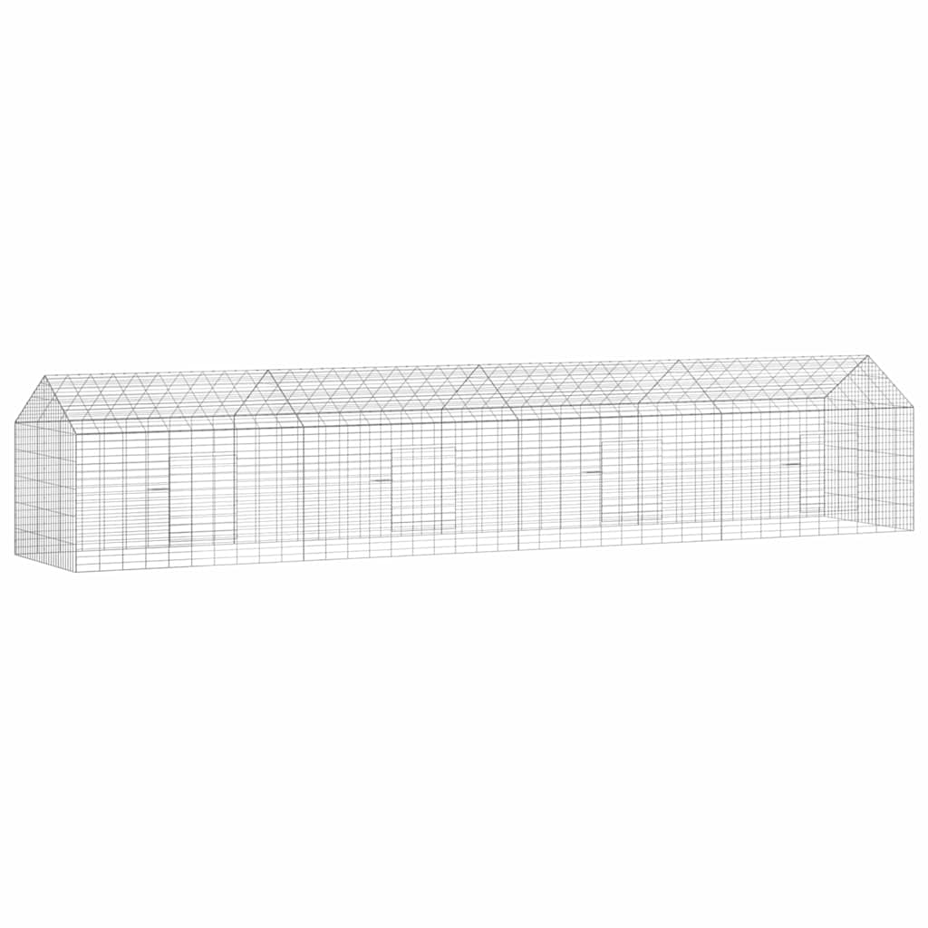Cage Pour Lapins Argent 100 X 78 X 78 Cm Acier Galvanisé