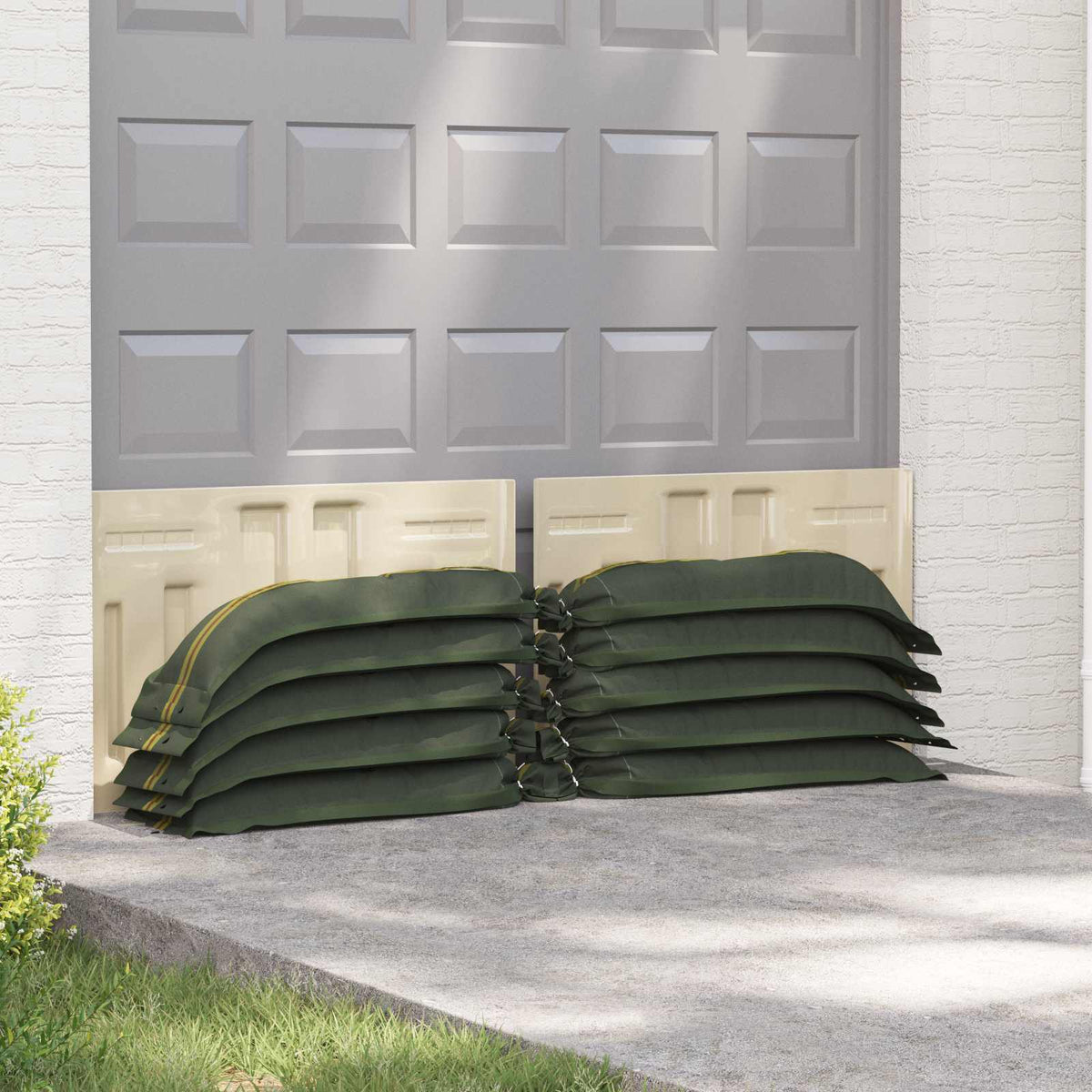 Sacs De Sable 10 Pc Vert Foncé Hdpe