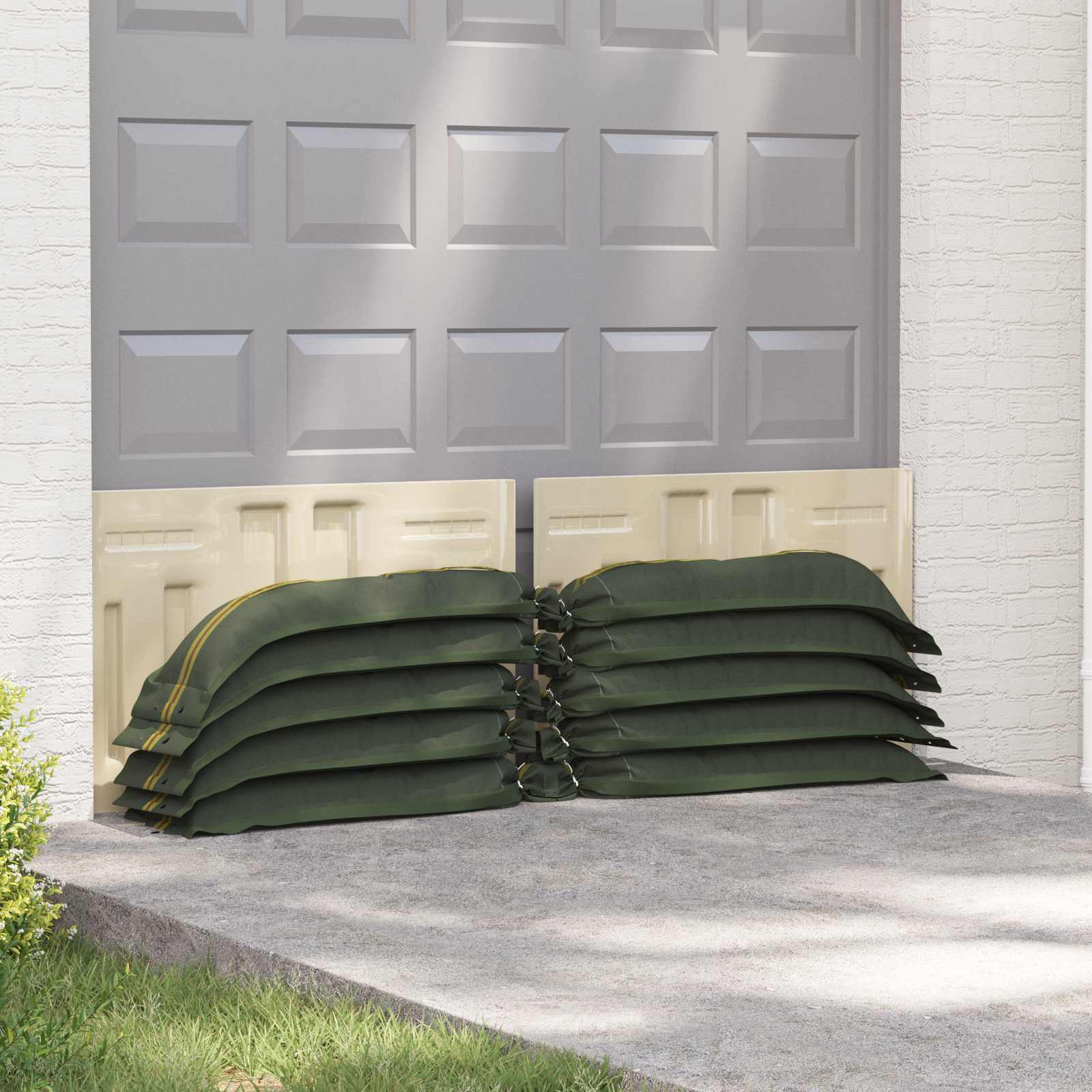 Sacs De Sable 10 Pc Vert Foncé Hdpe