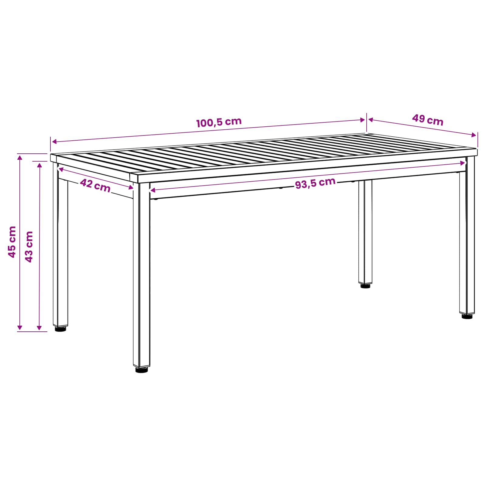 Table Basse Bois D'acacia Massif