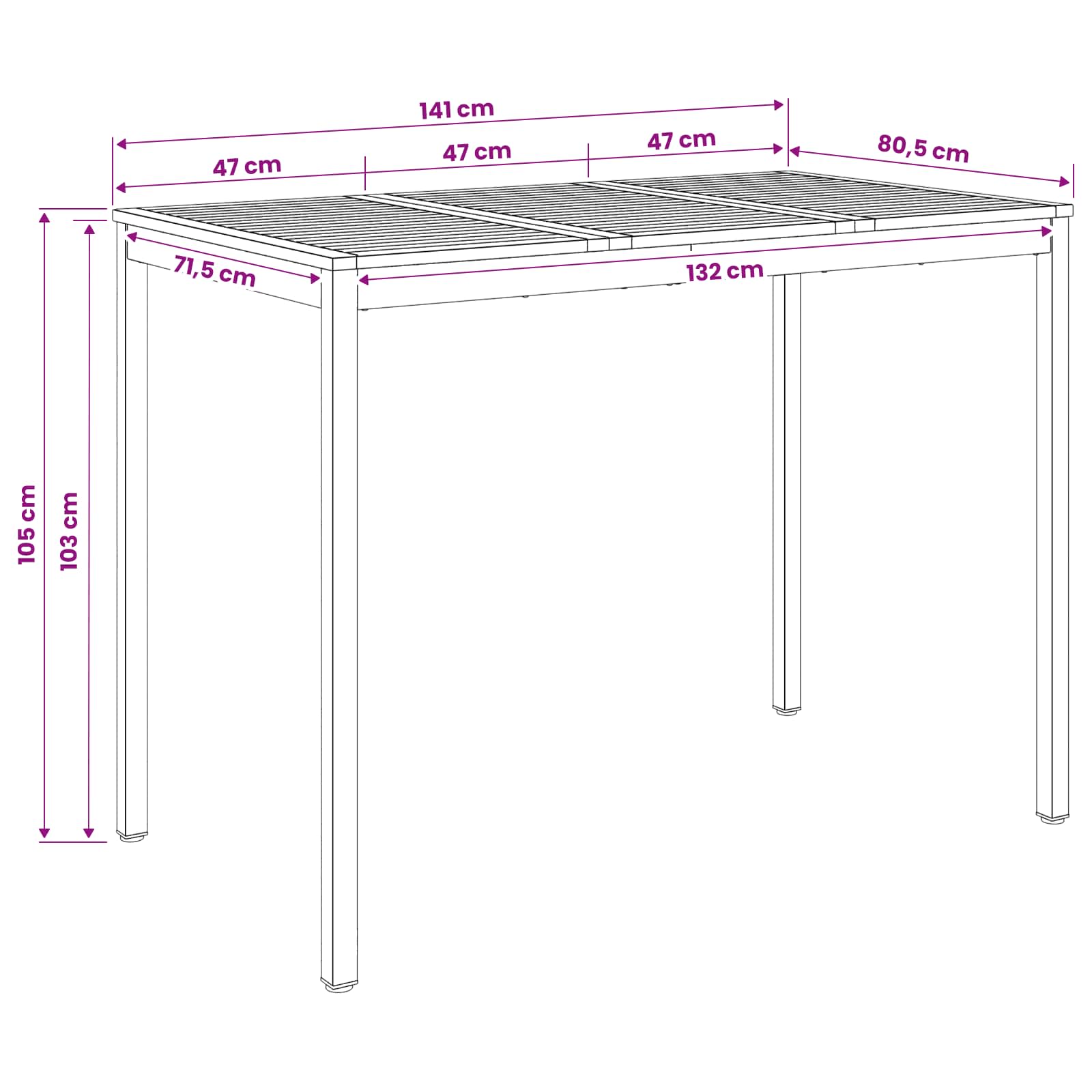 Table De Bar De Jardin