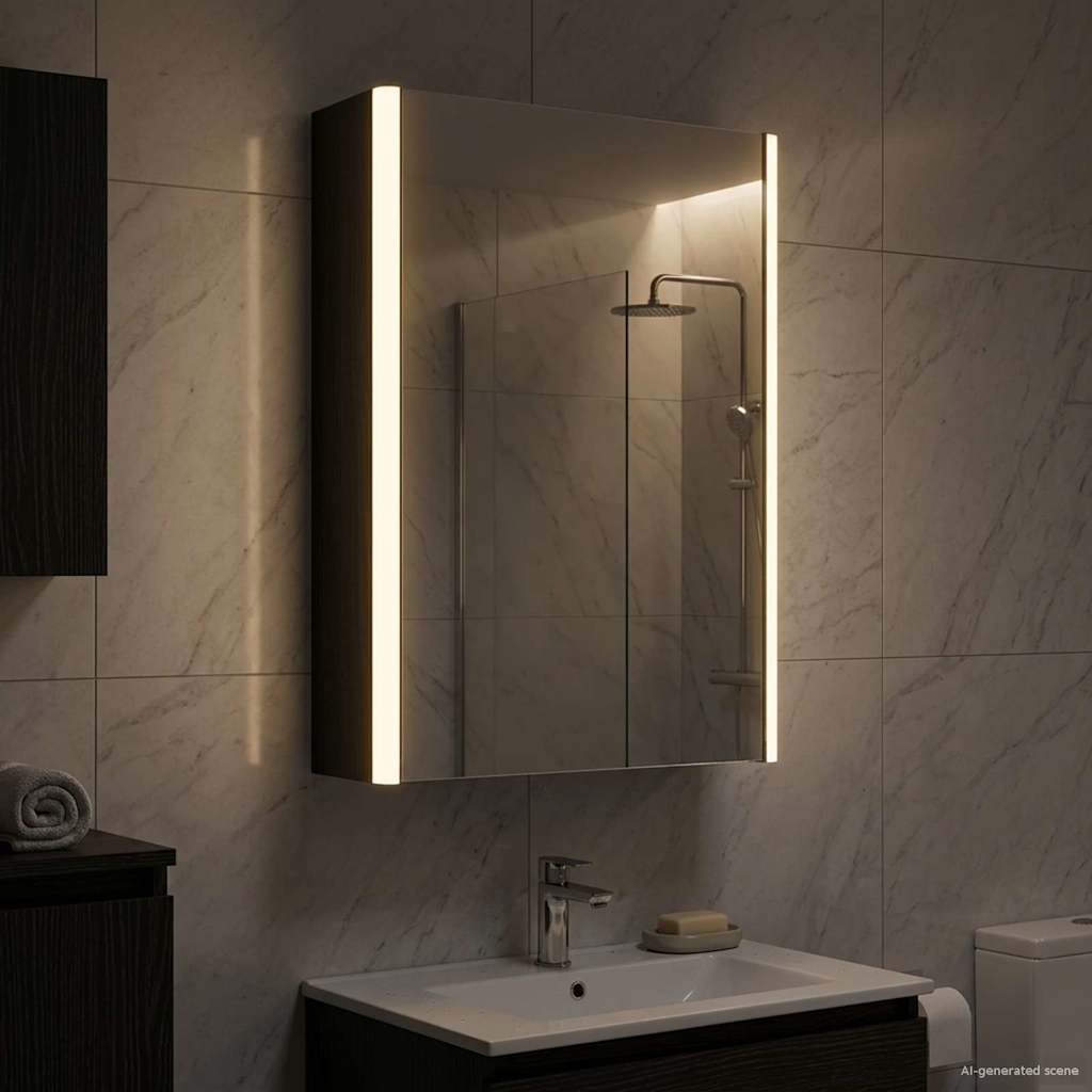 Armoire Miroir De Salle De Bain 53,5 X 15,5 X 70 Cm