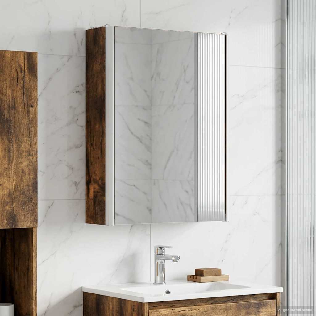 Armoire Miroir De Salle De Bain 53,5 X 15,5 X 70 Cm