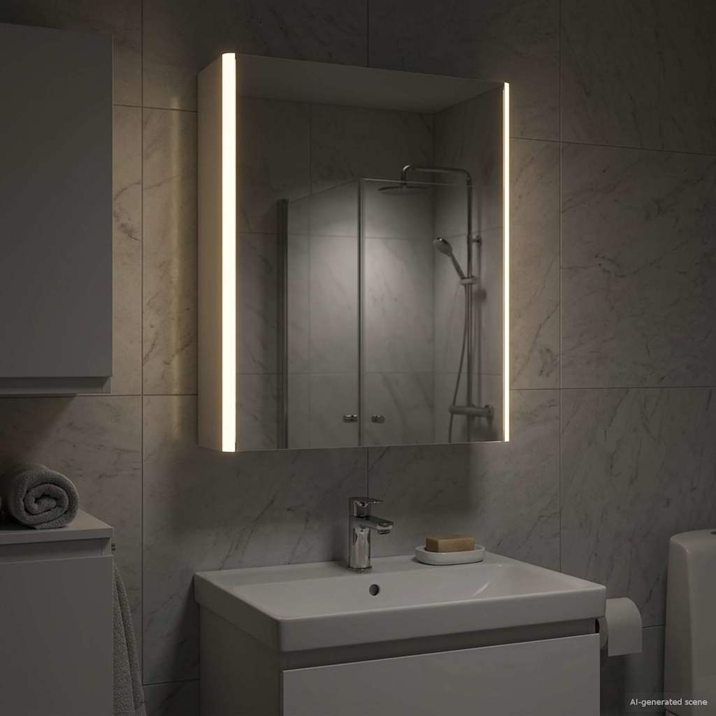 Armoire Miroir De Salle De Bain 53,5 X 15,5 X 70 Cm
