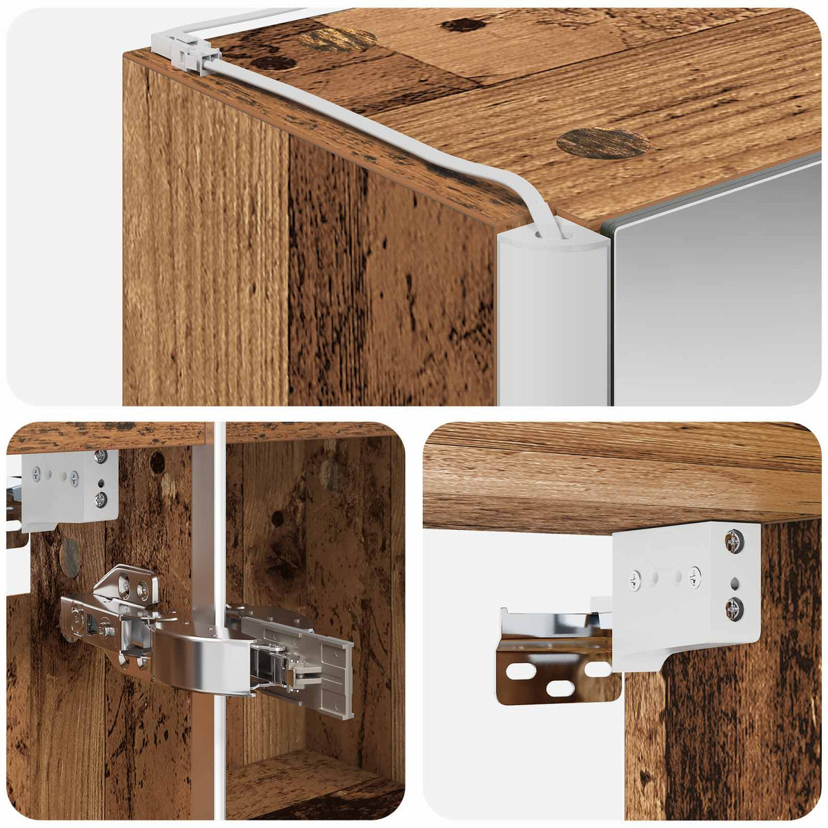 Armoire Miroir De Salle De Bain 53,5 X 15,5 X 70 Cm