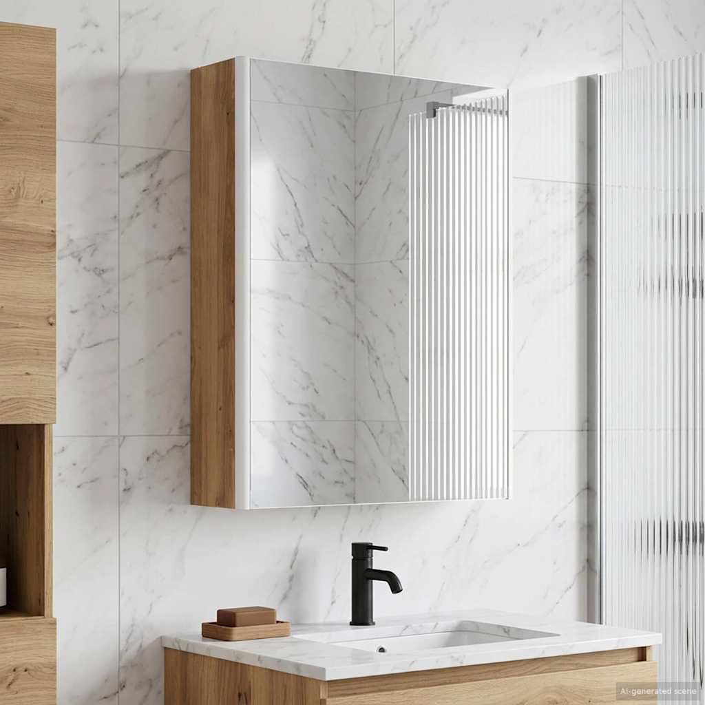 Armoire Miroir De Salle De Bain 53,5 X 15,5 X 70 Cm