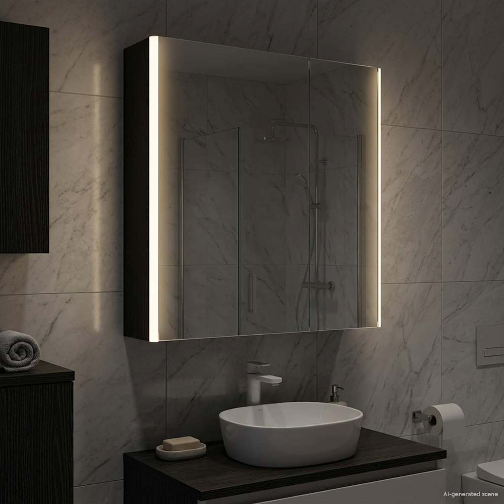 Armoire Miroir De Salle De Bain 53,5 X 15,5 X 70 Cm