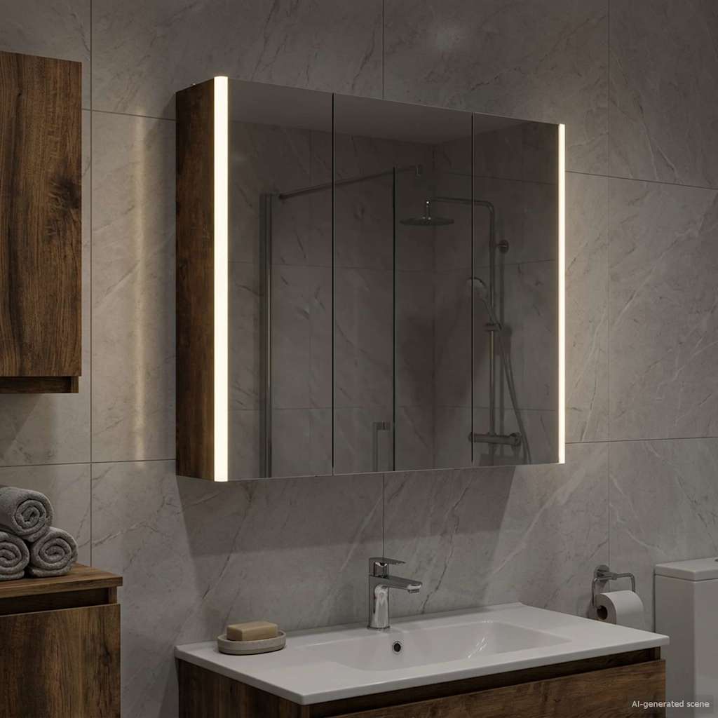 Armoire Miroir De Salle De Bain 53,5 X 15,5 X 70 Cm