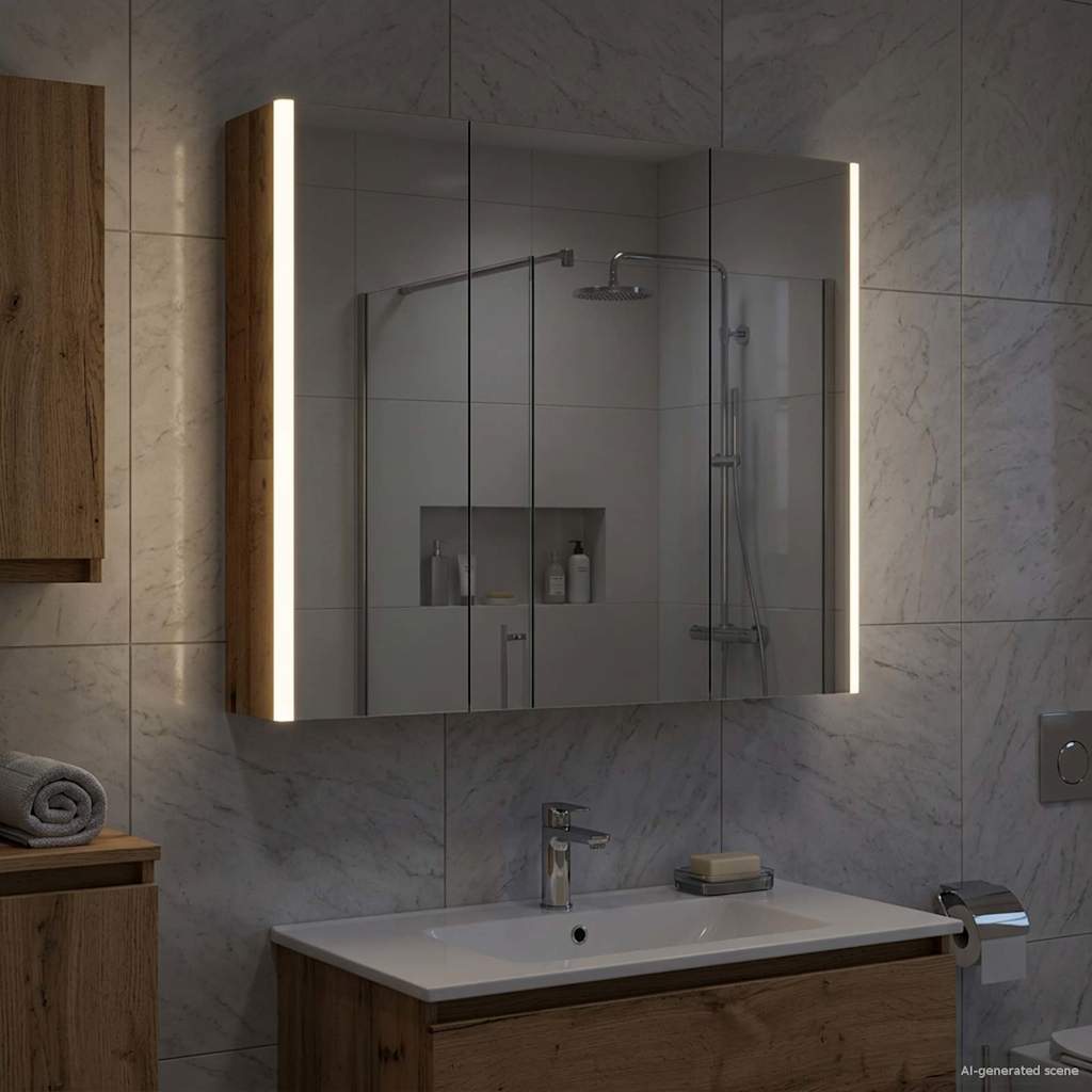 Armoire Miroir De Salle De Bain 53,5 X 15,5 X 70 Cm