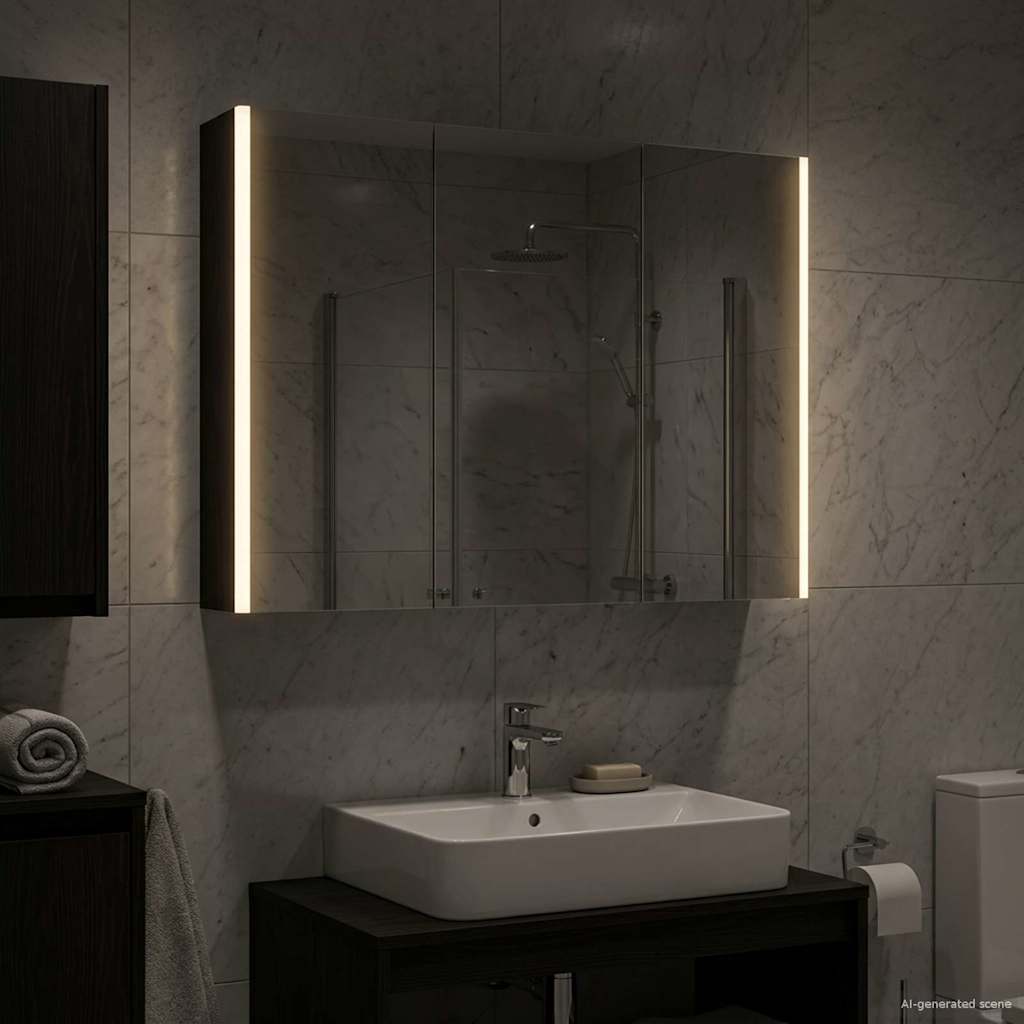 Armoire Miroir De Salle De Bain 53,5 X 15,5 X 70 Cm