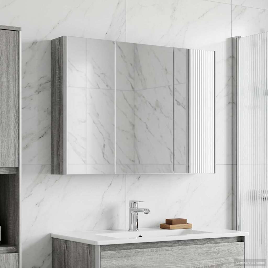 Armoire Miroir De Salle De Bain 53,5 X 15,5 X 70 Cm