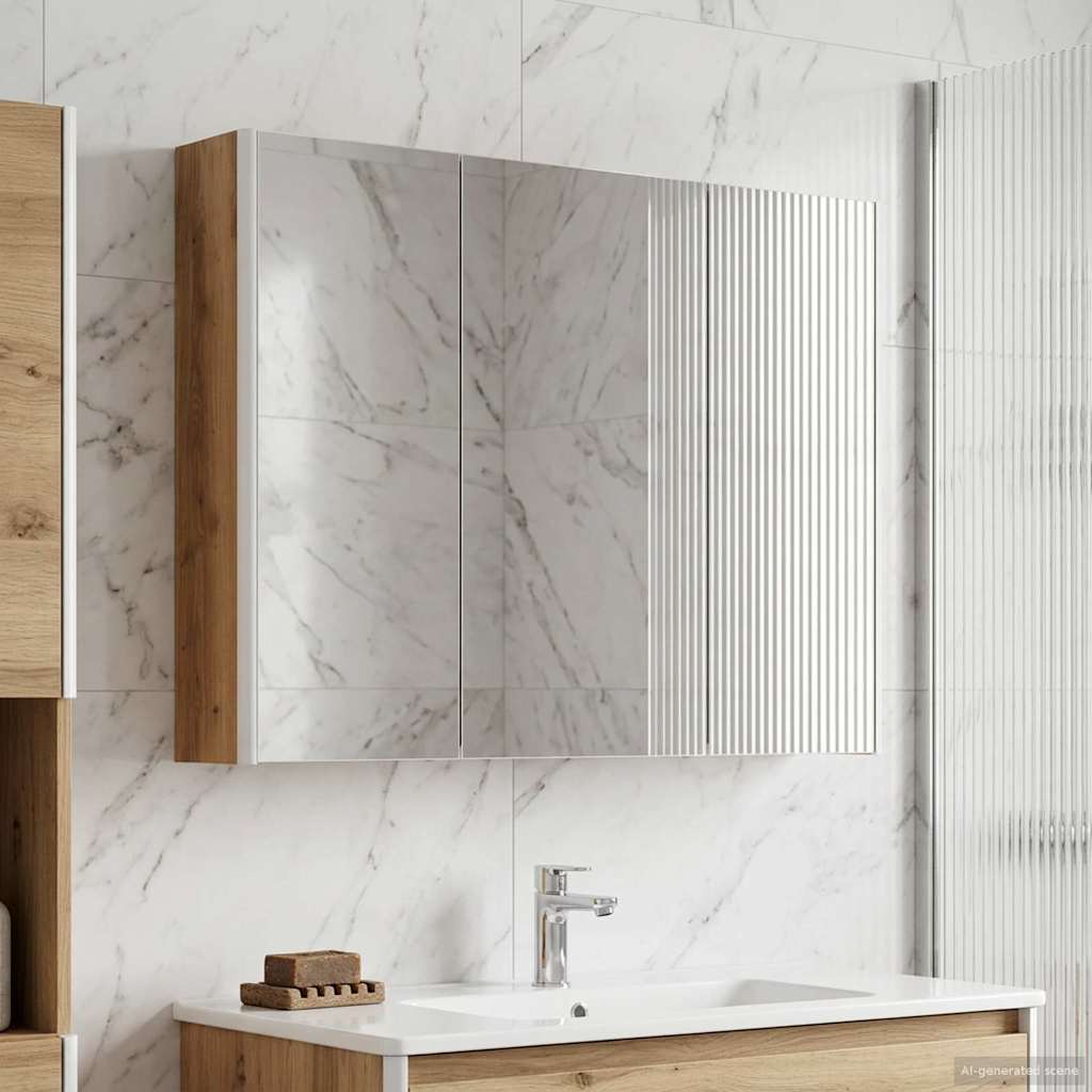 Armoire Miroir De Salle De Bain 53,5 X 15,5 X 70 Cm