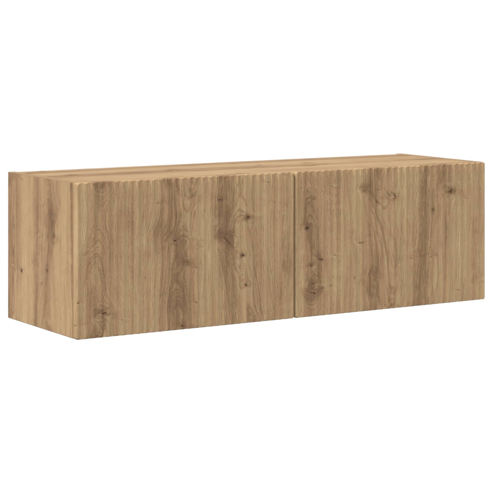 Ensemble Meuble Tv Montage Mural 4 Pcs Blanc Bois D'ingénierie