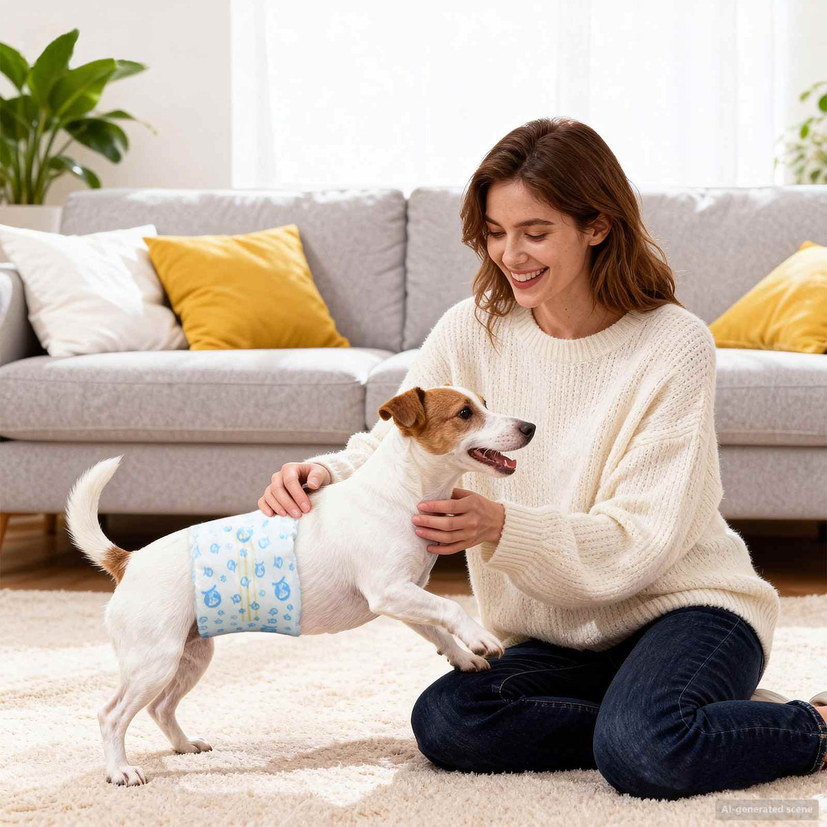 Protection Hygiénique Jetable Pour Chien Mâle 30 Pièces Xs