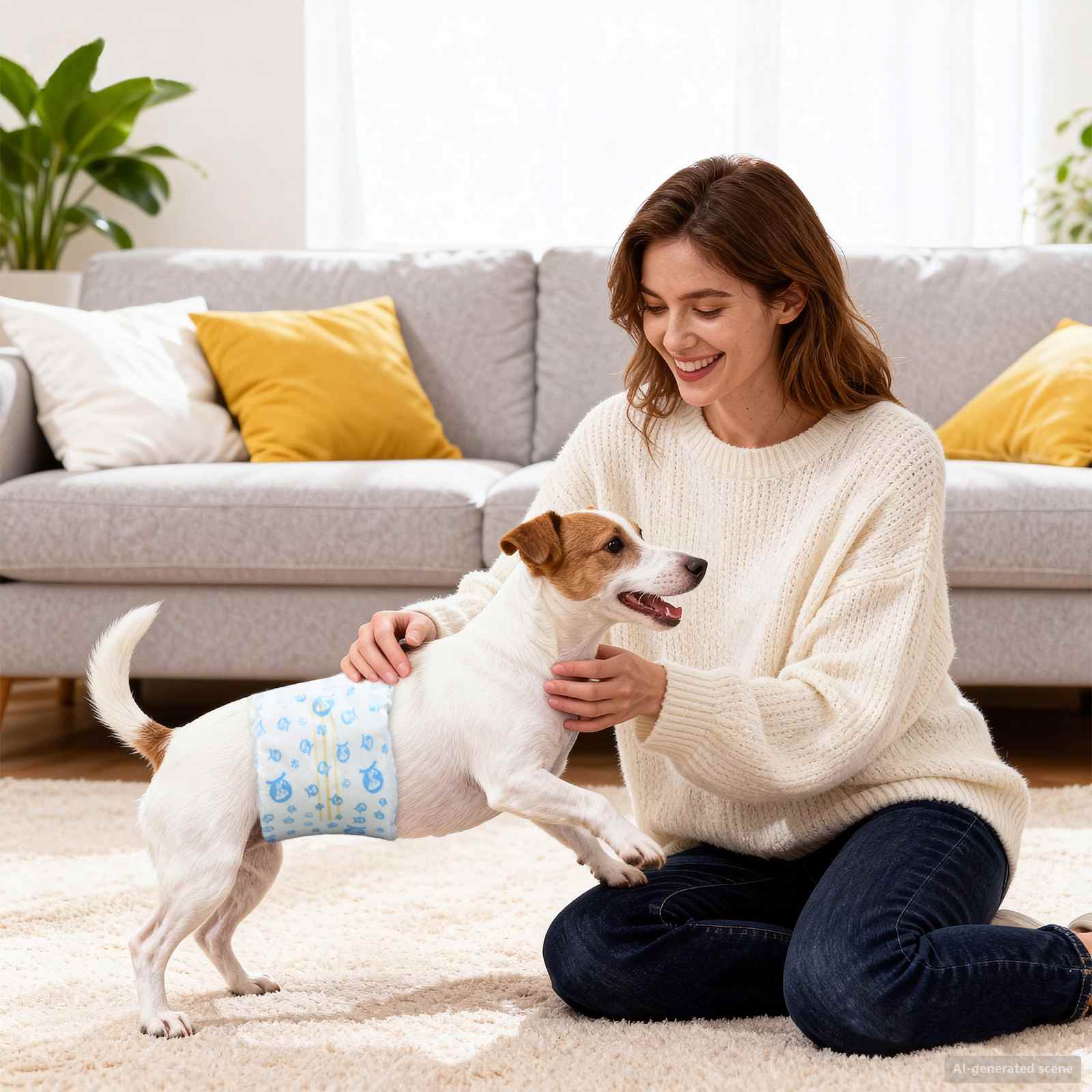 Protection Hygiénique Jetable Pour Chien Mâle 30 Pièces Xs