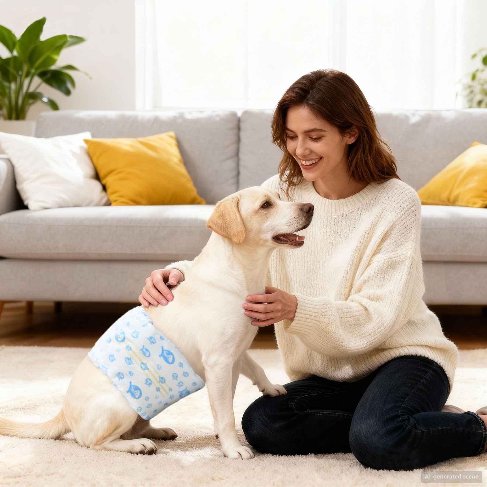 Protection Hygiénique Jetable Pour Chien Mâle 30 Pièces Xs