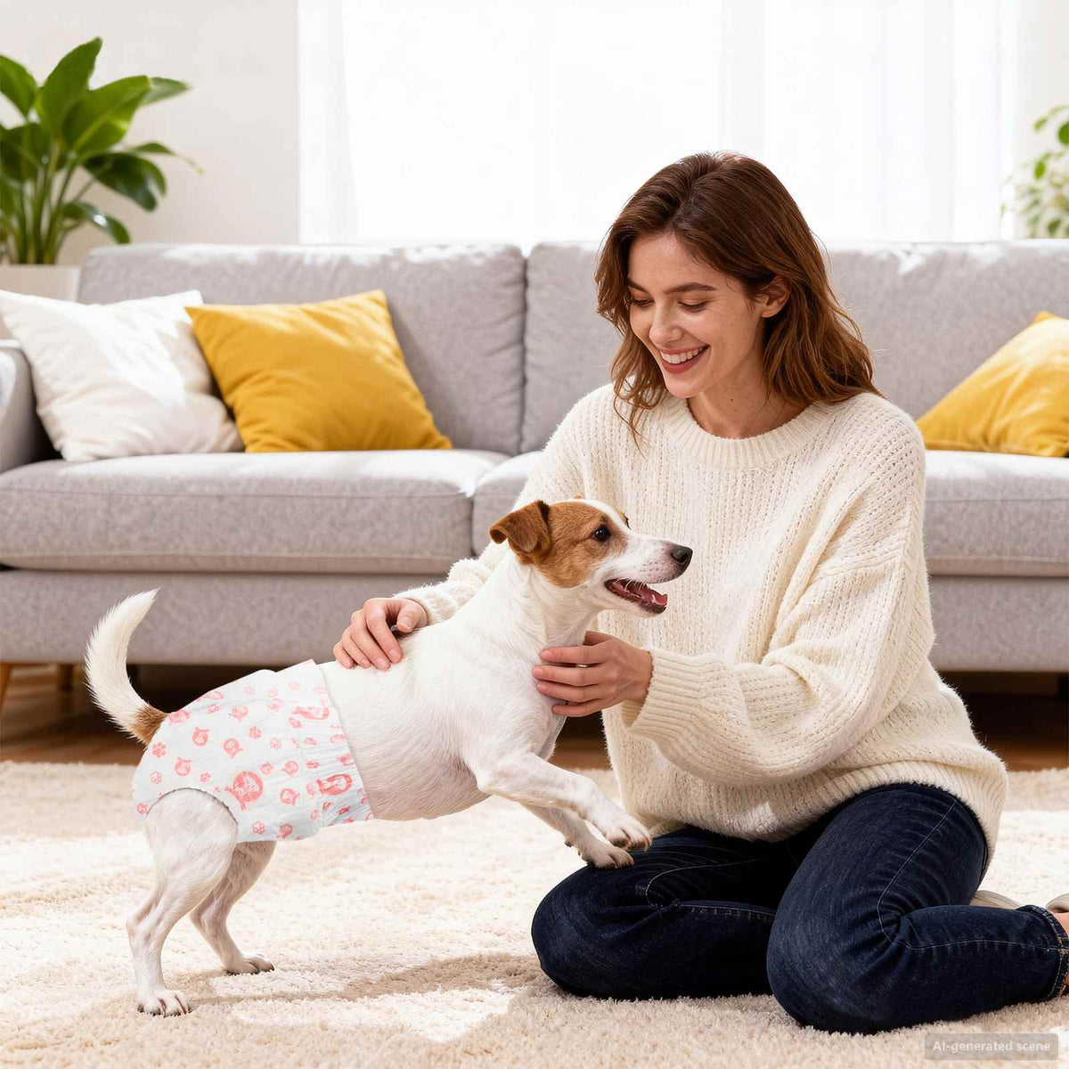 Protection Hygiénique Jetable Pour Chien Mâle 30 Pièces Xs