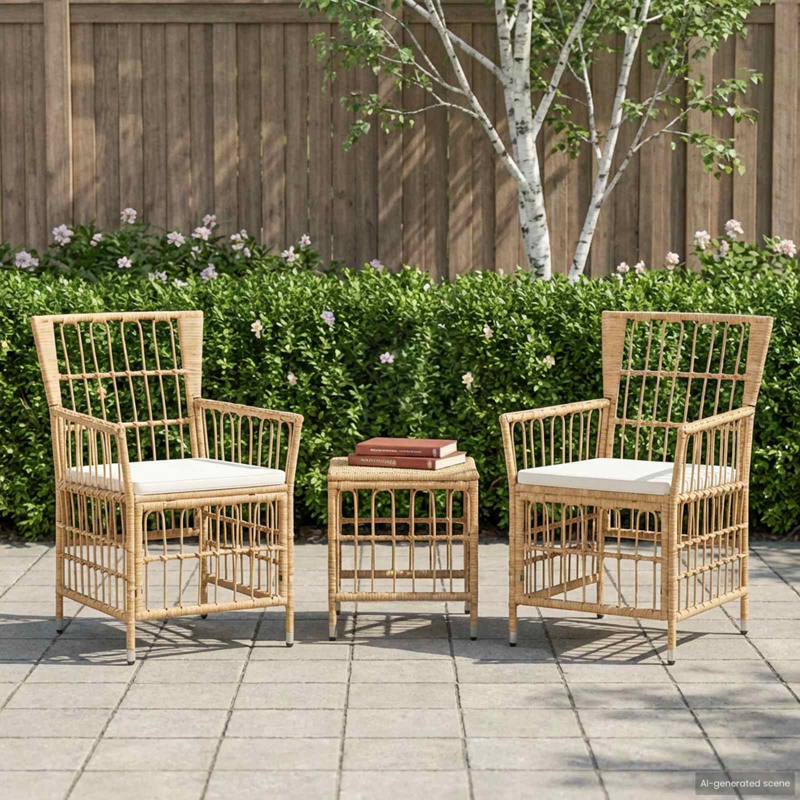 Chaises De Jardin 2 Pc Naturel