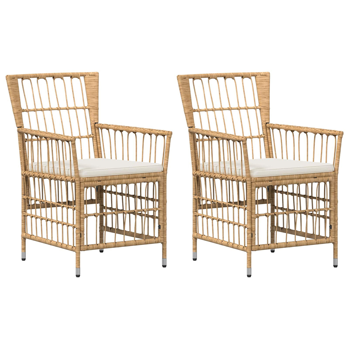 Chaises De Jardin 2 Pc Naturel