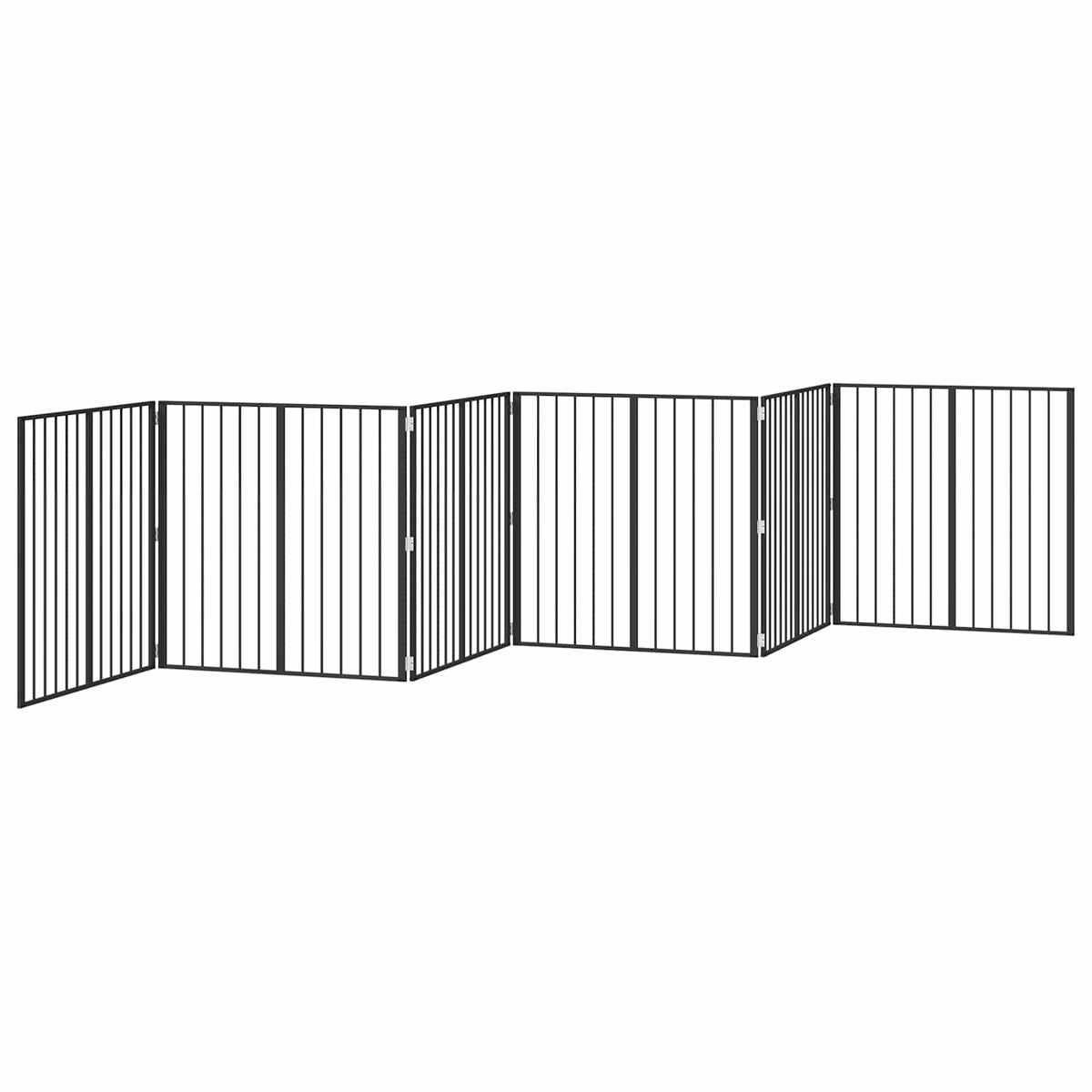 Porte Pour Chien 6 Pc Noir Acier Galvanisé