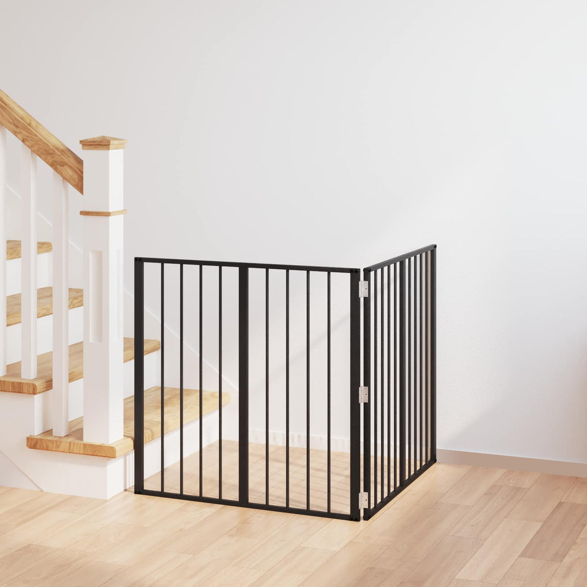 Porte Pour Chien 6 Pc Noir Acier Galvanisé