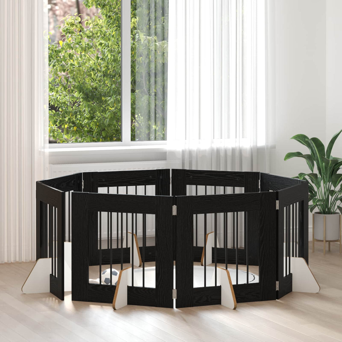 Porte De Chien Pliable Avec Supports 2 Pc 200,5 Cm