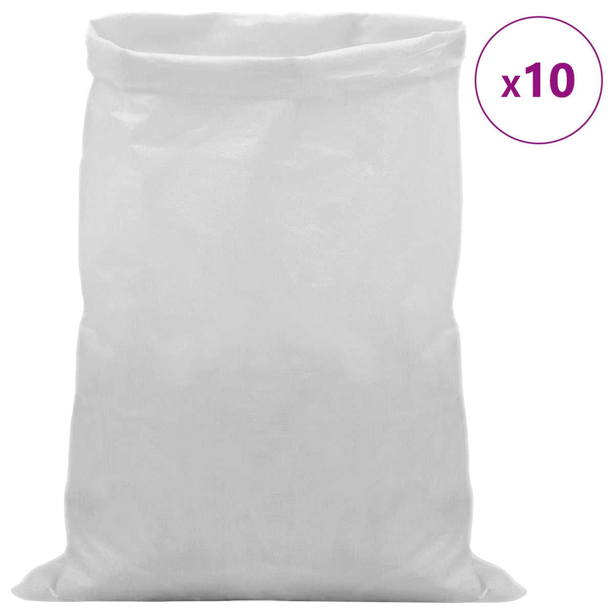 Sacs Tissés 10 Pièces Blanc Pp