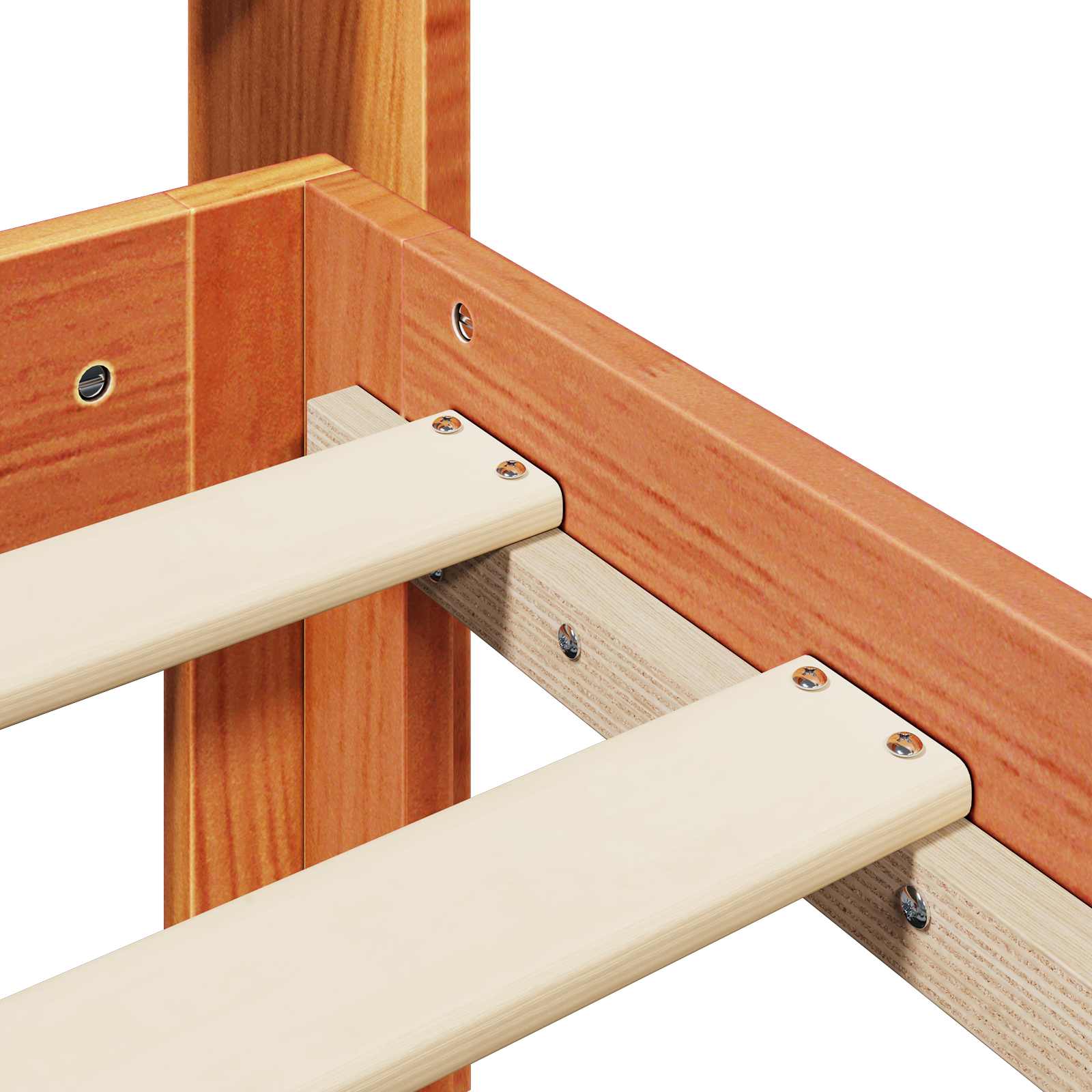 Cadre De Lit Avec Étagère 2 Pc Bois De Pin Massif
