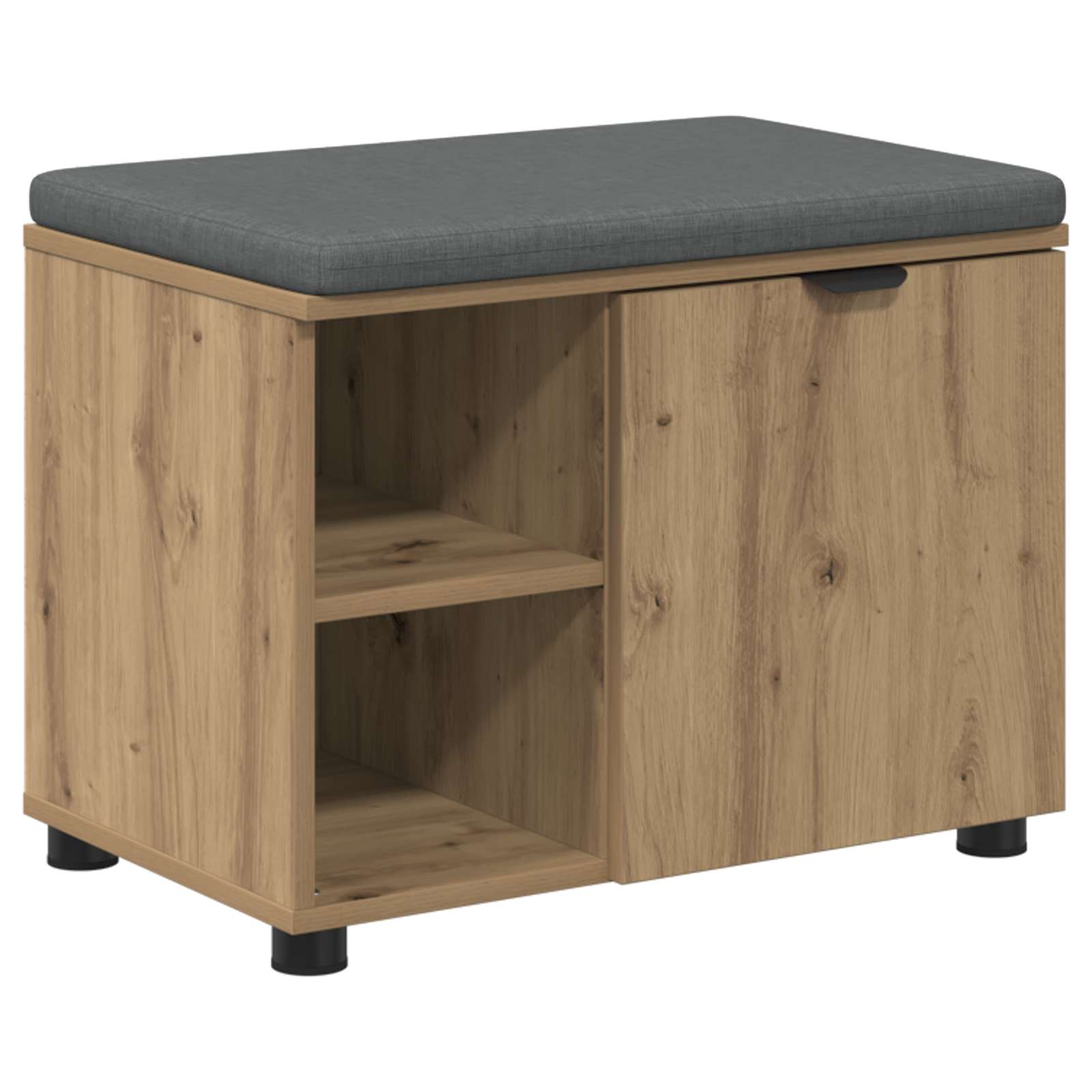 Banc À Chaussures Avec Coussin Chêne Artisanal